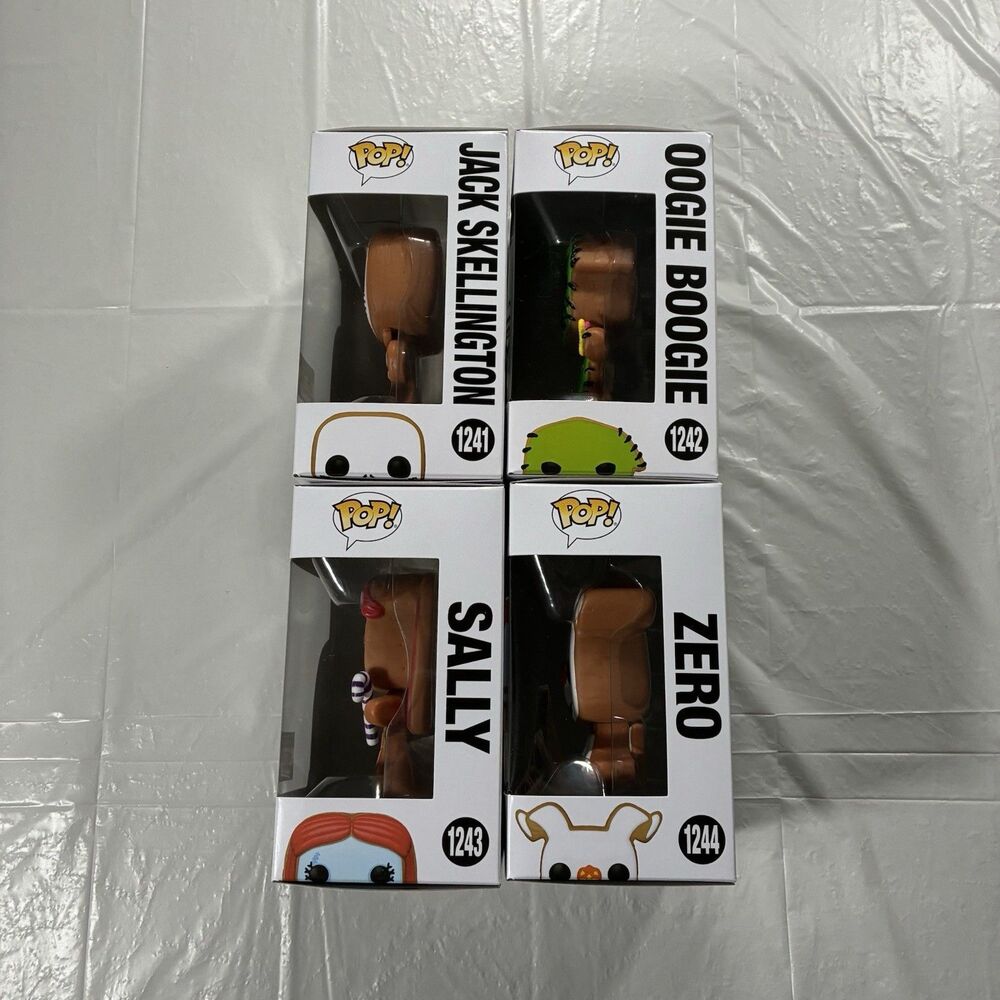 Lot Of 4 Funko Pops Nightmare Before Christmas Jack Sally Oogie Zero 1241 - 1244 - Picture 4 of 6
